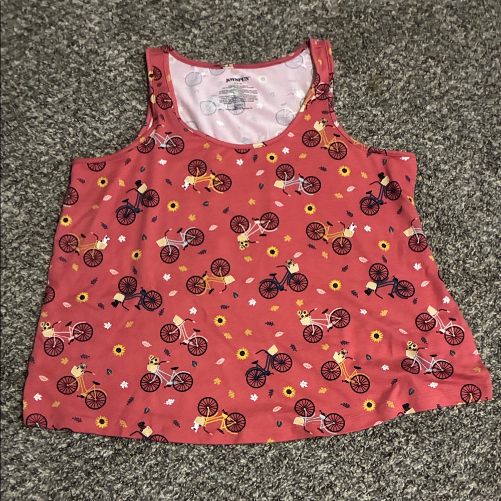 Playful Pink Bicycle Print Pajama Set